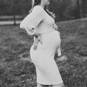 Light pink sweater dress (maternity or regular)